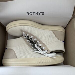 Rothy’s women’s high top sneaker - sand dune - sz 9